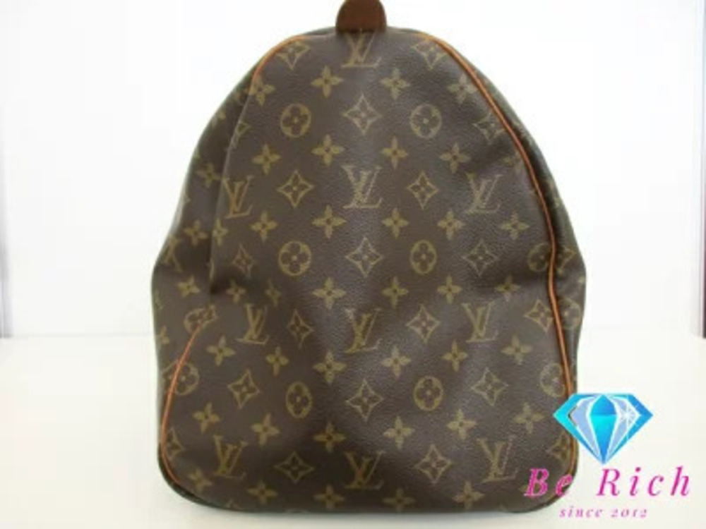 Louis Vuitton Keepall Travel Bag Monogram Boston Handbag LV Brown